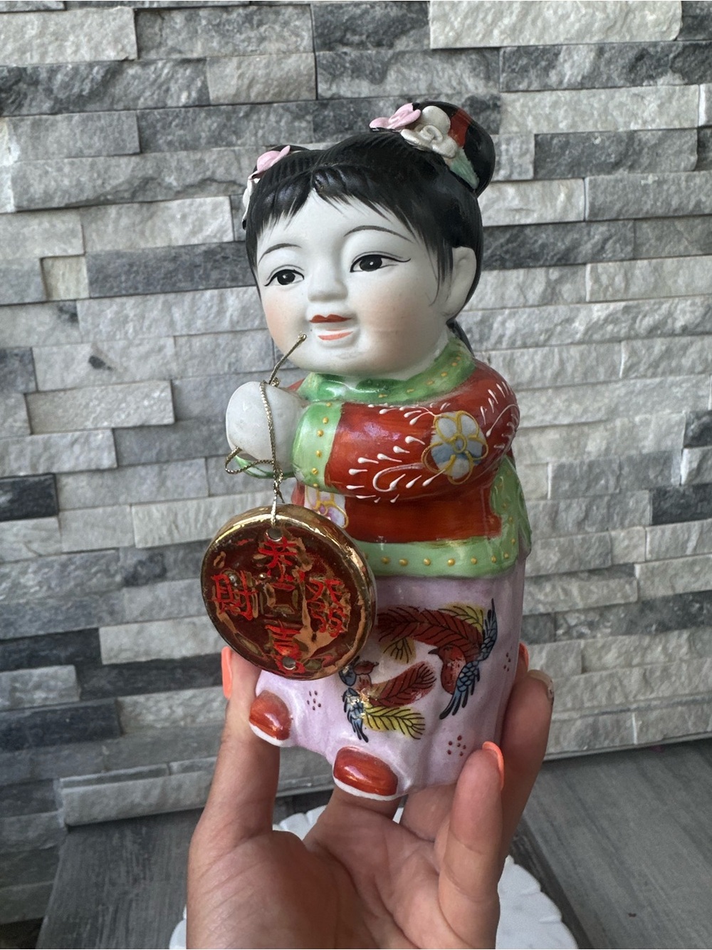 Vintage Lucky Girl “ Yunu “ ceramic figurine